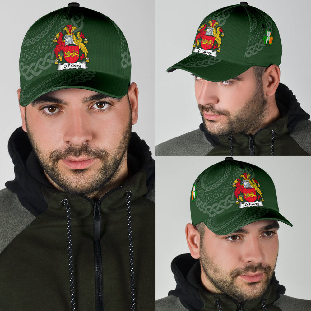 Clan Ofalvey Coat Of Arms - Irish Family Crest St Patrick's Day Classic CapMP68 Classic Cap - Ofalvey Coat Of Arms St Patrick's Day Classic Cap Irish Cap