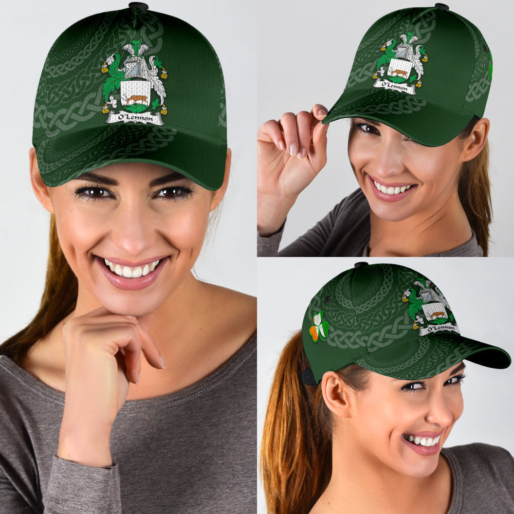 Clan Olennon Coat Of Arms - Irish Family Crest St Patrick's Day Classic CapIZ67 Classic Cap - Olennon Coat Of Arms St Patrick's Day Classic Cap Irish Cap