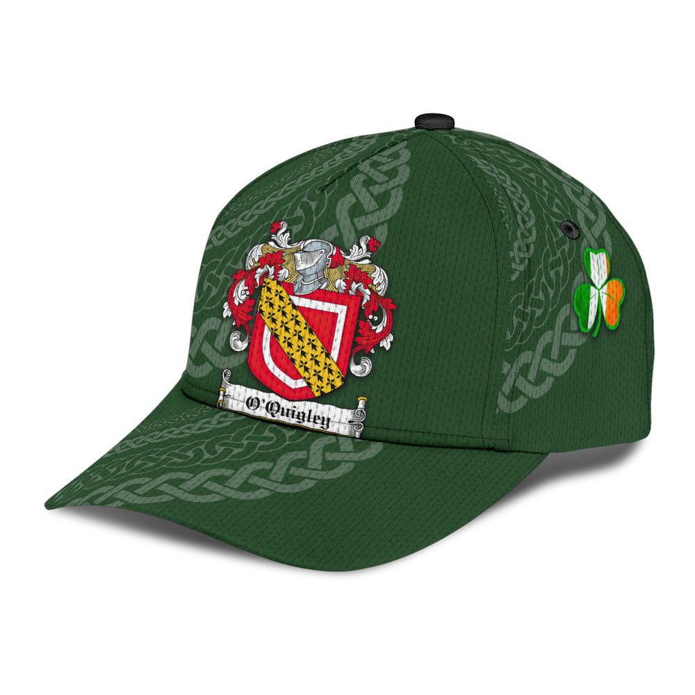 Clan Oquigley Coat Of Arms - Irish Family Crest St Patrick's Day Classic CapYG21 Classic Cap - Oquigley Coat Of Arms St Patrick's Day Classic Cap Irish Cap