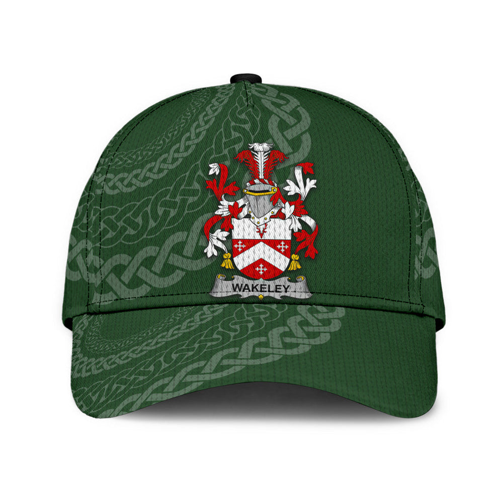 Clan Wakeley Coat Of Arms - Irish Family Crest St Patrick's Day Classic CapOS36 Classic Cap - Wakeley Coat Of Arms St Patrick's Day Classic Cap Irish Cap