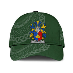 Clan Winch Coat Of Arms - Irish Family Crest St Patrick's Day Classic CapPX32 Classic Cap - Winch Coat Of Arms St Patrick's Day Classic Cap Irish Cap