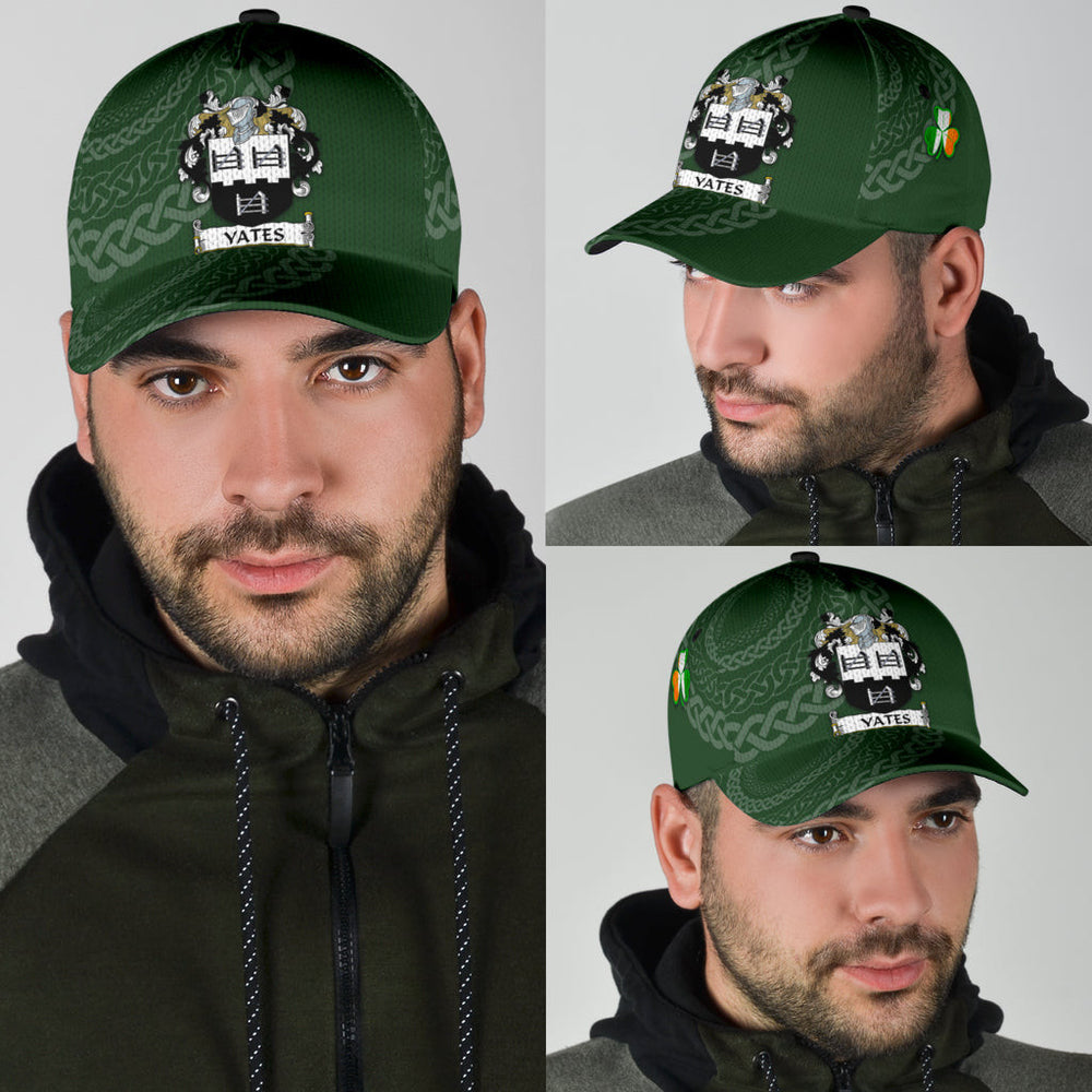 Clan Yates Coat Of Arms - Irish Family Crest St Patrick's Day Classic CapFE24 Classic Cap - Yates Coat Of Arms St Patrick's Day Classic Cap Irish Cap