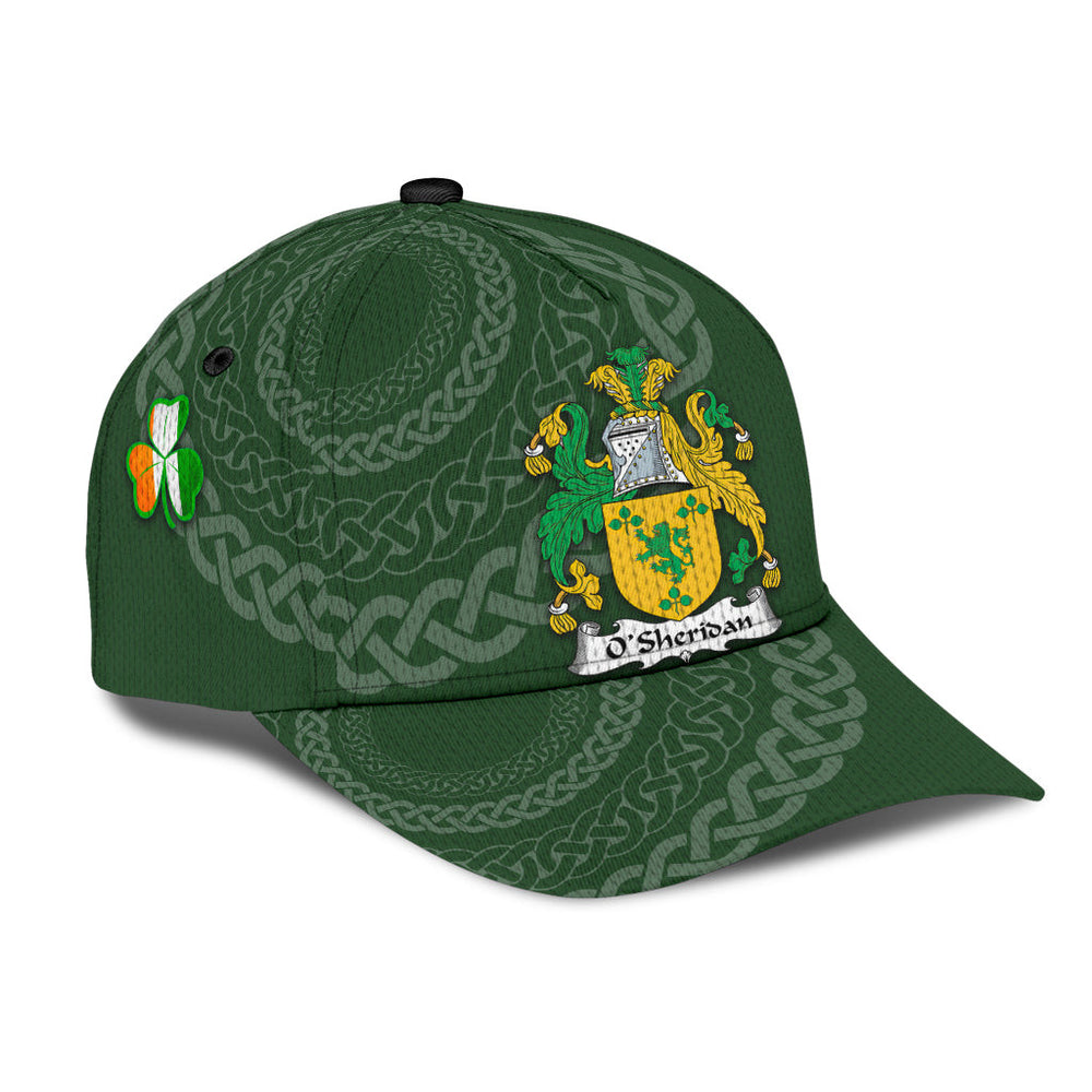 Clan Osheridan Coat Of Arms - Irish Family Crest St Patrick's Day Classic CapWT29 Classic Cap - Osheridan Coat Of Arms St Patrick's Day Classic Cap Irish Cap