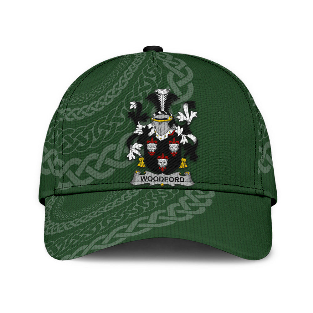 Clan Woodford Coat Of Arms - Irish Family Crest St Patrick's Day Classic CapPO76 Classic Cap - Woodford Coat Of Arms St Patrick's Day Classic Cap Irish Cap