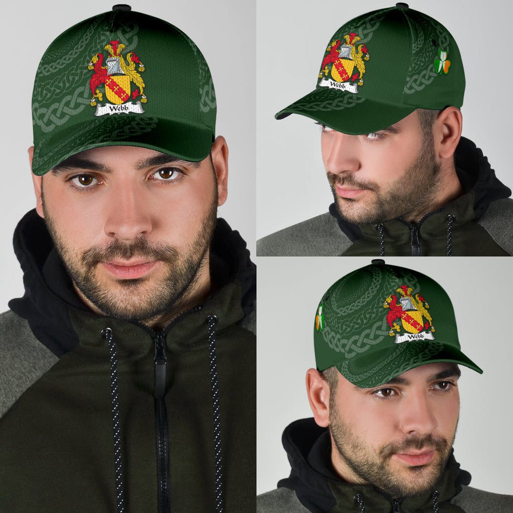 Clan Webb Coat Of Arms - Irish Family Crest St Patrick's Day Classic CapUV47 Classic Cap - Webb Coat Of Arms St Patrick's Day Classic Cap Irish Cap