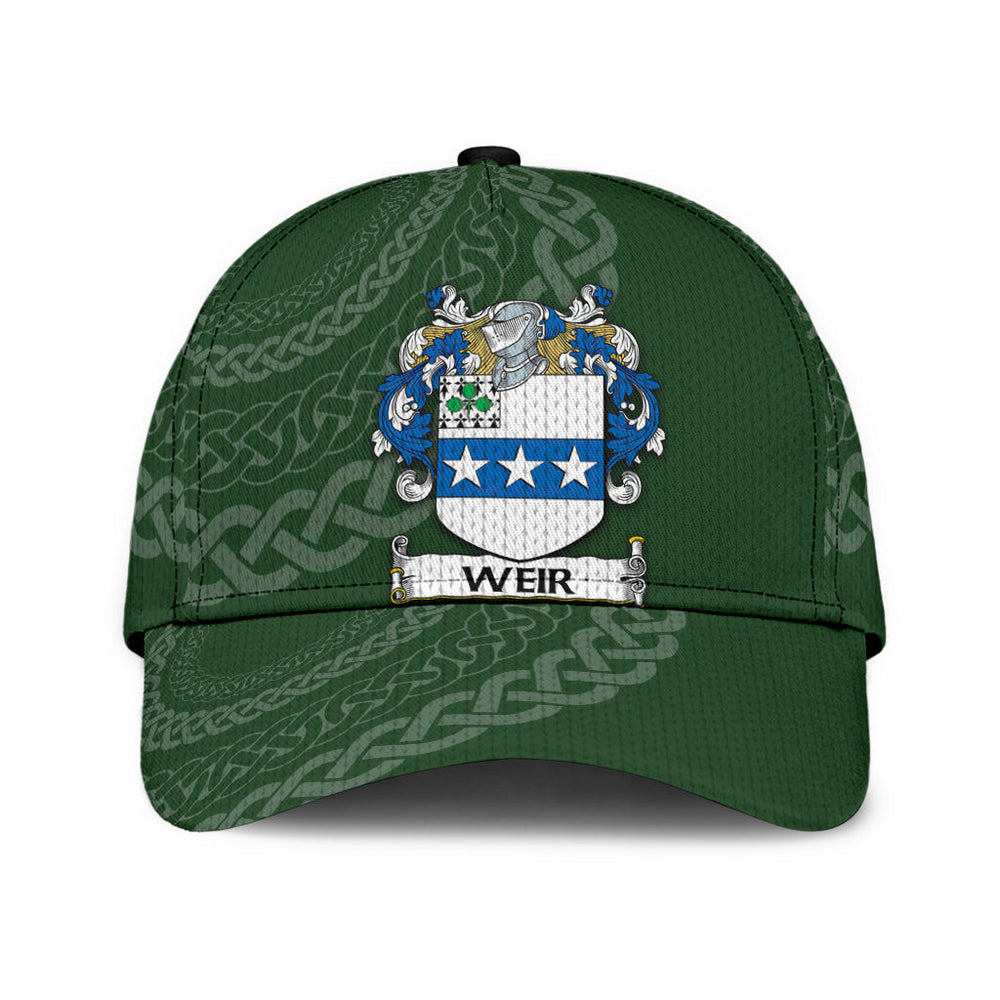 Clan Weir Coat Of Arms - Irish Family Crest St Patrick's Day Classic CapNS48 Classic Cap - Weir Coat Of Arms St Patrick's Day Classic Cap Irish Cap