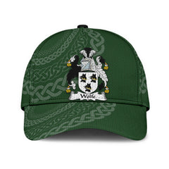 Clan Wolfe Coat Of Arms - Irish Family Crest St Patrick's Day Classic CapAB98 Classic Cap - Wolfe Coat Of Arms St Patrick's Day Classic Cap Irish Cap
