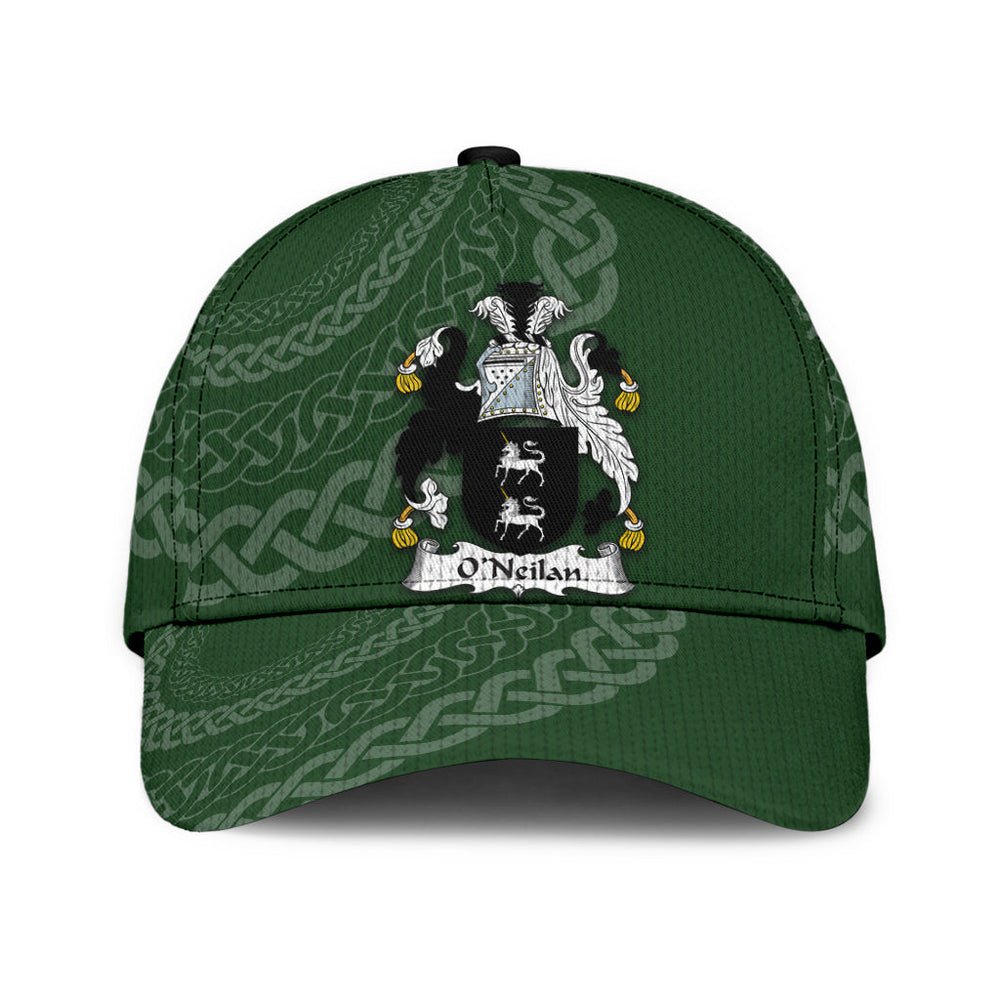 Clan Oneilan Coat Of Arms - Irish Family Crest St Patrick's Day Classic CapCM38 Classic Cap - Oneilan Coat Of Arms St Patrick's Day Classic Cap Irish Cap