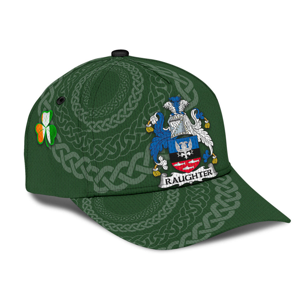 Clan Raughter Coat Of Arms - Irish Family Crest St Patrick's Day Classic CapMM47 Classic Cap - Raughter Coat Of Arms St Patrick's Day Classic Cap Irish Cap