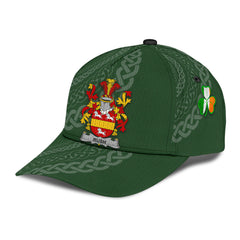Clan Rush Coat Of Arms - Irish Family Crest St Patrick's Day Classic CapJM88 Classic Cap - Rush Coat Of Arms St Patrick's Day Classic Cap Irish Cap