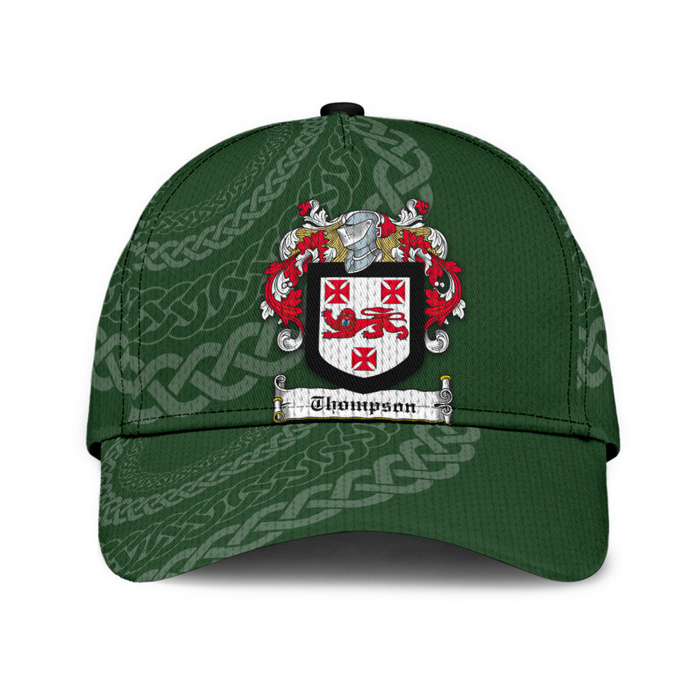Clan Thompson Coat Of Arms - Irish Family Crest St Patrick's Day Classic CapNE76 Classic Cap - Thompson Coat Of Arms St Patrick's Day Classic Cap Irish Cap