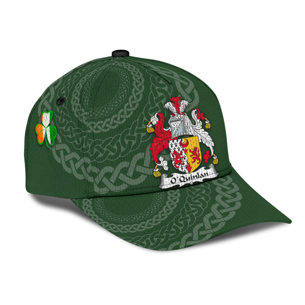 Clan Oquinlan Coat Of Arms - Irish Family Crest St Patrick's Day Classic CapHA87 Classic Cap - Oquinlan Coat Of Arms St Patrick's Day Classic Cap Irish Cap