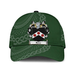 Clan Rose Coat Of Arms - Irish Family Crest St Patrick's Day Classic CapWI86 Classic Cap - Rose Coat Of Arms St Patrick's Day Classic Cap Irish Cap