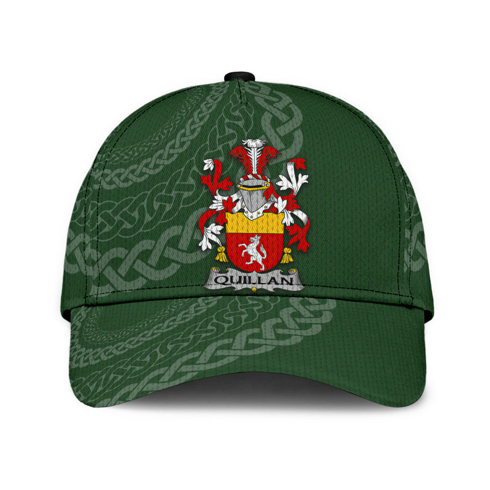 Clan Quillan Coat Of Arms - Irish Family Crest St Patrick's Day Classic CapPN22 Classic Cap - Quillan Coat Of Arms St Patrick's Day Classic Cap Irish Cap