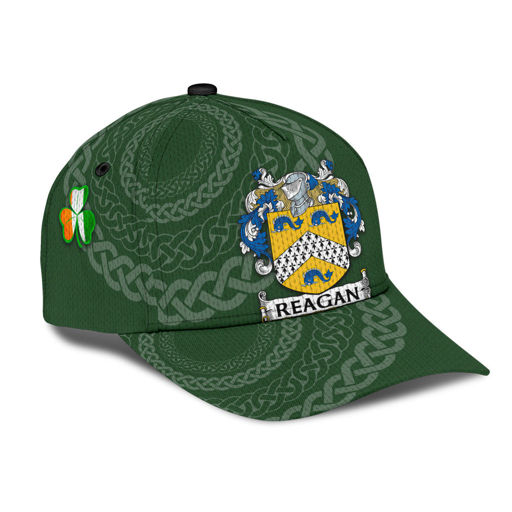 Clan Reagan Coat Of Arms - Irish Family Crest St Patrick's Day Classic CapGN74 Classic Cap - Reagan Coat Of Arms St Patrick's Day Classic Cap Irish Cap