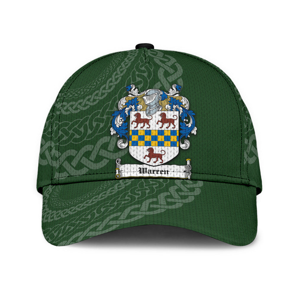 Clan Warren Coat Of Arms - Irish Family Crest St Patrick's Day Classic CapGA13 Classic Cap - Warren Coat Of Arms St Patrick's Day Classic Cap Irish Cap