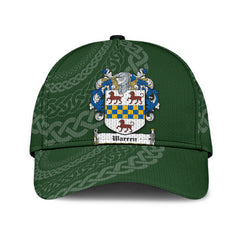 Clan Warren Coat Of Arms - Irish Family Crest St Patrick's Day Classic CapGA13 Classic Cap - Warren Coat Of Arms St Patrick's Day Classic Cap Irish Cap