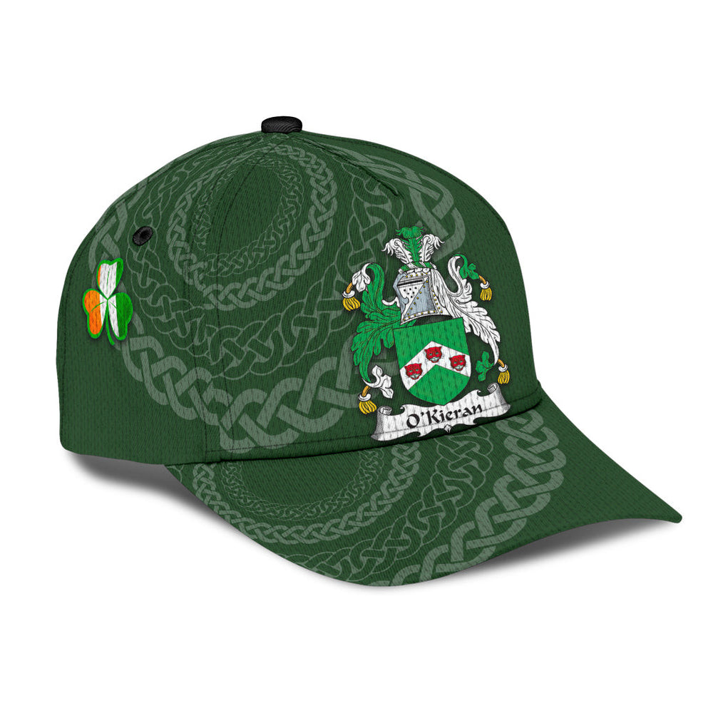 Clan Okieran Coat Of Arms - Irish Family Crest St Patrick's Day Classic CapWR21 Classic Cap - Okieran Coat Of Arms St Patrick's Day Classic Cap Irish Cap