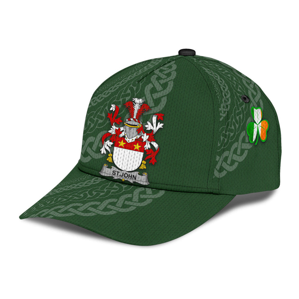 Clan St John Coat Of Arms - Irish Family Crest St Patrick's Day Classic CapVD82 Classic Cap - St John Coat Of Arms St Patrick's Day Classic Cap Irish Cap