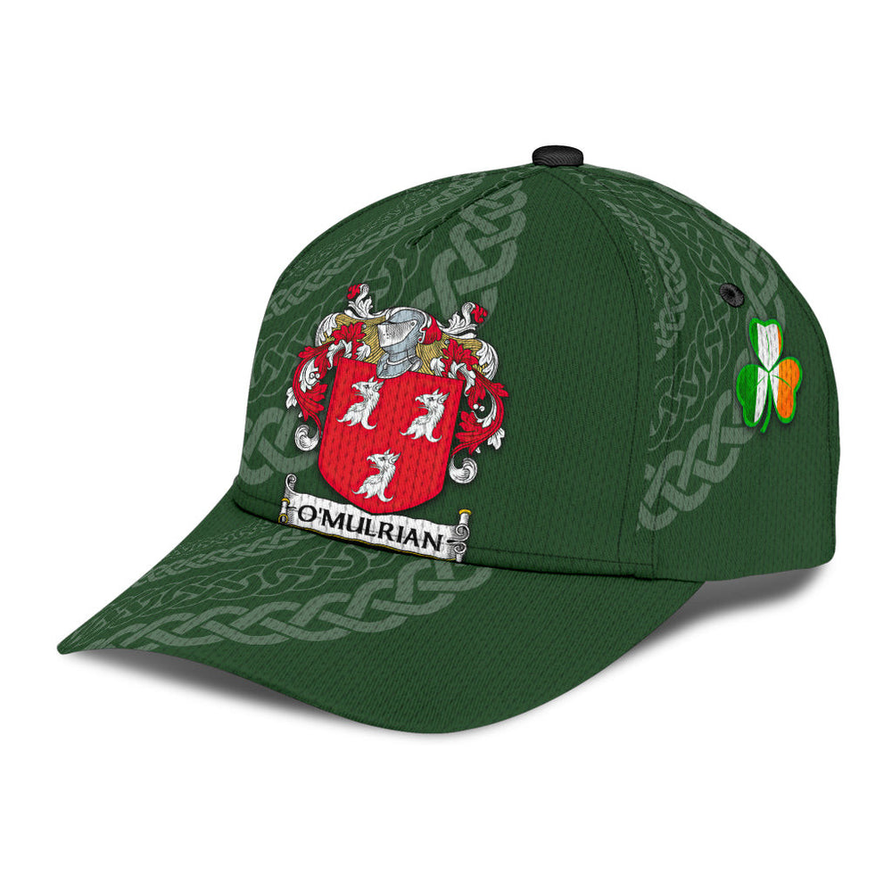 Clan Omulrian Coat Of Arms - Irish Family Crest St Patrick's Day Classic CapAC50 Classic Cap - Omulrian Coat Of Arms St Patrick's Day Classic Cap Irish Cap