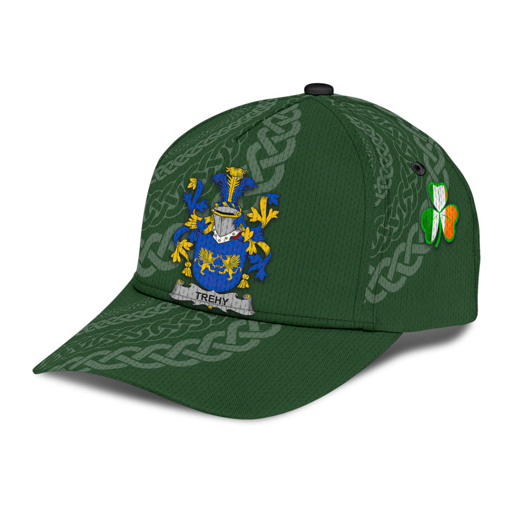 Clan Trehy Coat Of Arms - Irish Family Crest St Patrick's Day Classic CapEG17 Classic Cap - Trehy Coat Of Arms St Patrick's Day Classic Cap Irish Cap