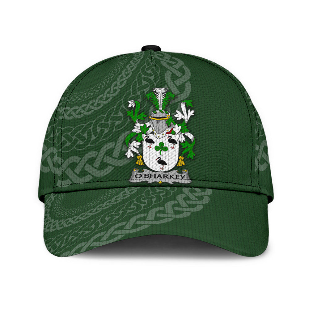 Clan Osharkey Coat Of Arms - Irish Family Crest St Patrick's Day Classic CapER54 Classic Cap - Osharkey Coat Of Arms St Patrick's Day Classic Cap Irish Cap