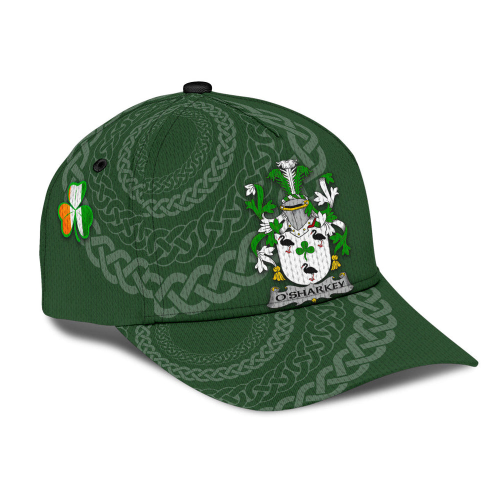 Clan Osharkey Coat Of Arms - Irish Family Crest St Patrick's Day Classic CapER54 Classic Cap - Osharkey Coat Of Arms St Patrick's Day Classic Cap Irish Cap