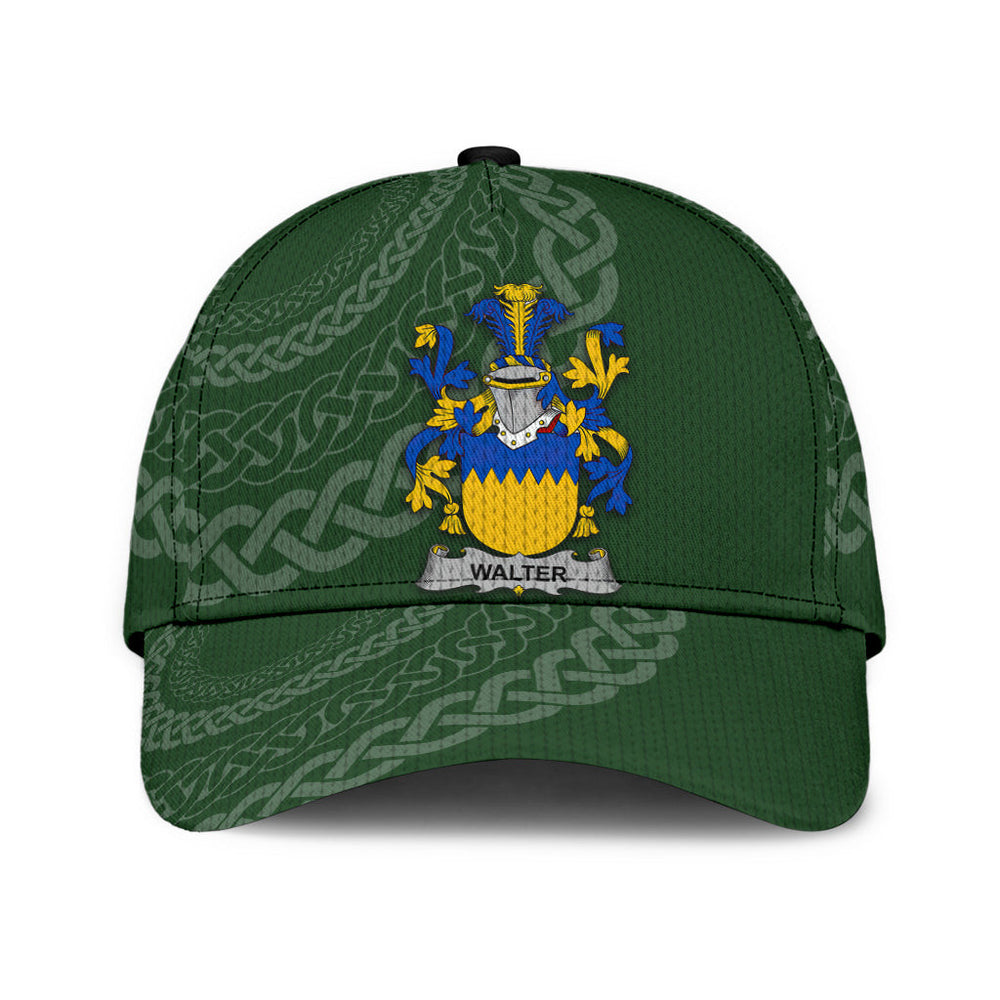 Clan Walter Coat Of Arms - Irish Family Crest St Patrick's Day Classic CapQC78 Classic Cap - Walter Coat Of Arms St Patrick's Day Classic Cap Irish Cap
