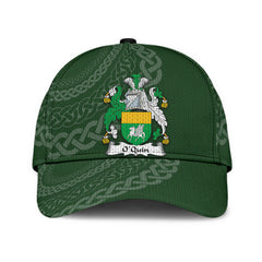 Clan Oquin Coat Of Arms Longfordarms - Irish Family Crest St Patrick's Day Classic CapQG43 Classic Cap - Oquin Coat Of Arms Longfordarms St Patrick's Day Classic Cap Irish Cap