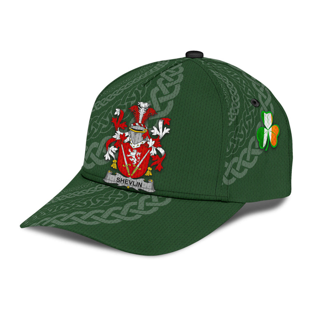 Clan Shevlin Coat Of Arms - Irish Family Crest St Patrick's Day Classic CapOB78 Classic Cap - Shevlin Coat Of Arms St Patrick's Day Classic Cap Irish Cap