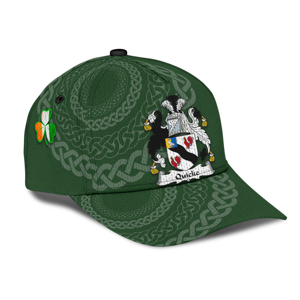 Clan Quicke Coat Of Arms - Irish Family Crest St Patrick's Day Classic CapFB29 Classic Cap - Quicke Coat Of Arms St Patrick's Day Classic Cap Irish Cap