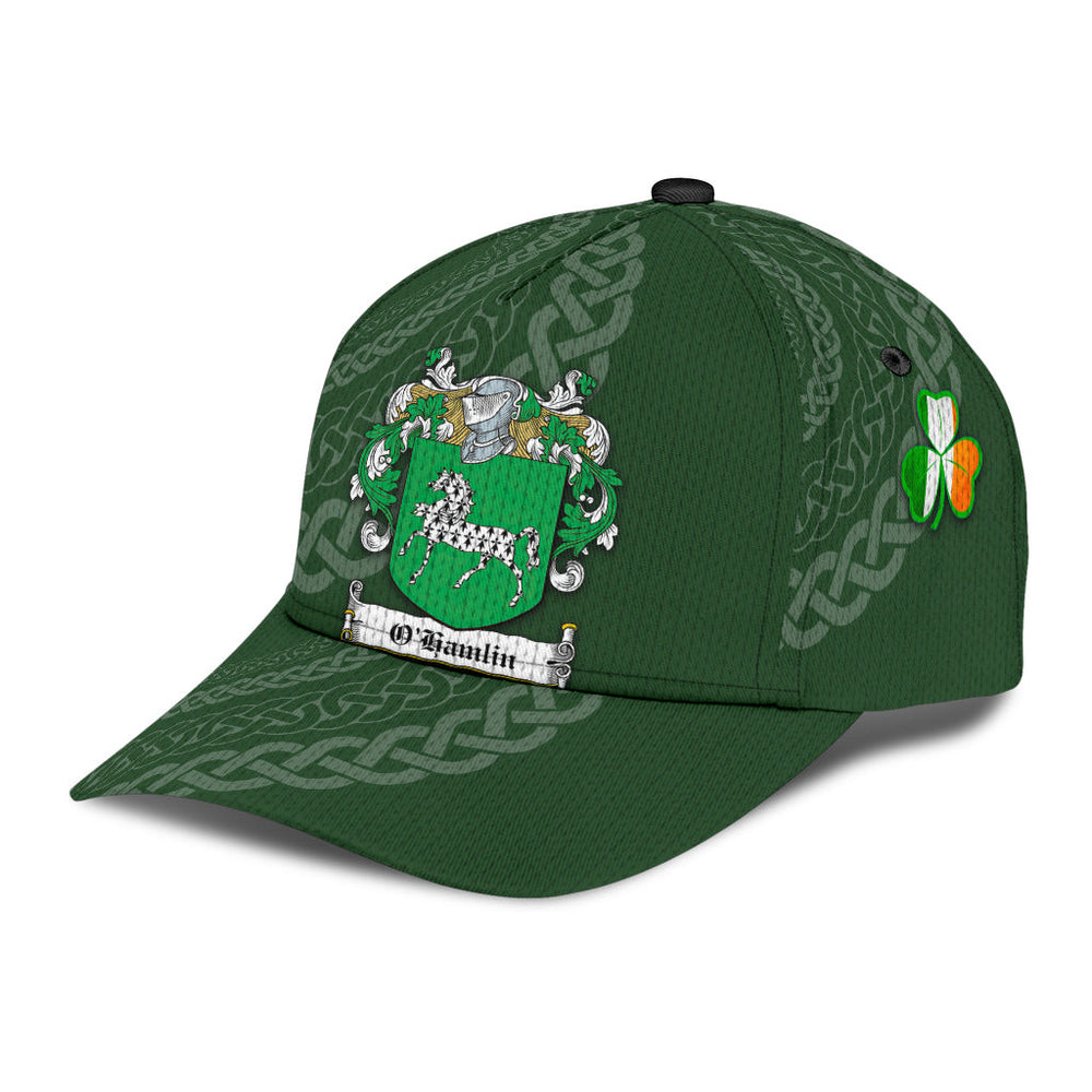 Clan Ohamlin Coat Of Arms - Irish Family Crest St Patrick's Day Classic CapHU60 Classic Cap - Ohamlin Coat Of Arms St Patrick's Day Classic Cap Irish Cap