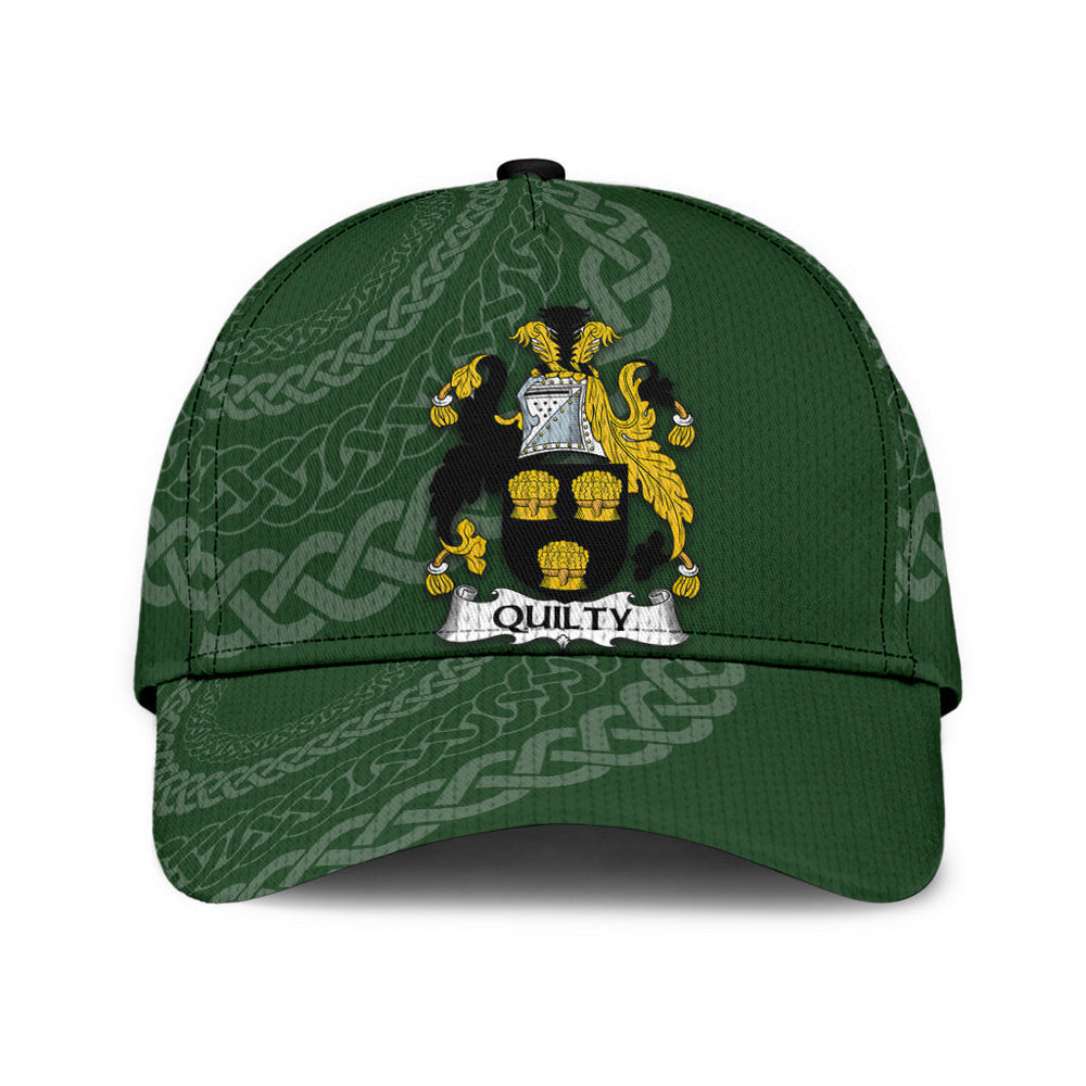 Clan Quilty Coat Of Arms - Irish Family Crest St Patrick's Day Classic CapFP42 Classic Cap - Quilty Coat Of Arms St Patrick's Day Classic Cap Irish Cap