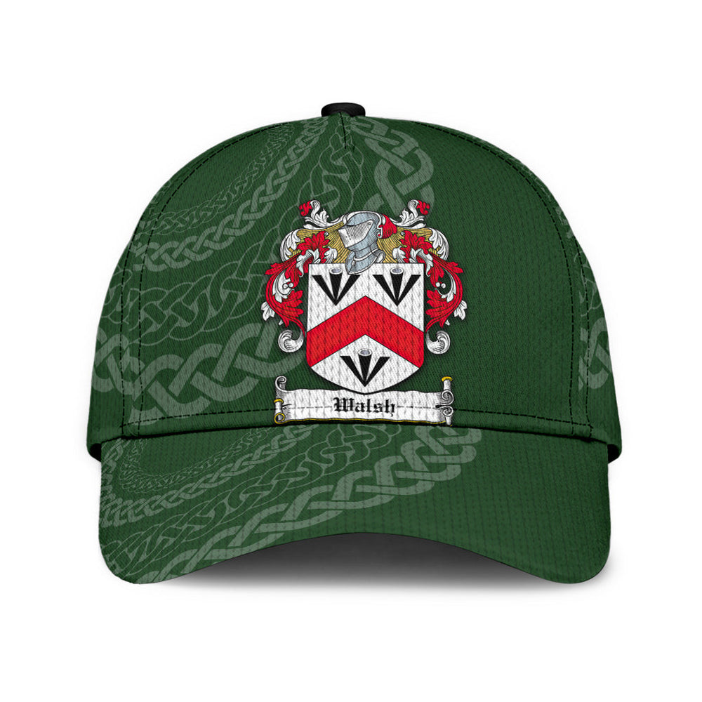 Clan Walsh Coat Of Arms - Irish Family Crest St Patrick's Day Classic CapQC61 Classic Cap - Walsh Coat Of Arms St Patrick's Day Classic Cap Irish Cap