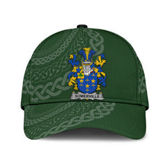 Clan Somerville Coat Of Arms - Irish Family Crest St Patrick's Day Classic CapHD88 Classic Cap - Somerville Coat Of Arms St Patrick's Day Classic Cap Irish Cap