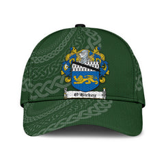 Clan Ohickey Coat Of Arms - Irish Family Crest St Patrick's Day Classic CapMV72 Classic Cap - Ohickey Coat Of Arms St Patrick's Day Classic Cap Irish Cap