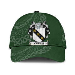 Clan Yvers Coat Of Arms - Irish Family Crest St Patrick's Day Classic CapCX56 Classic Cap - Yvers Coat Of Arms St Patrick's Day Classic Cap Irish Cap
