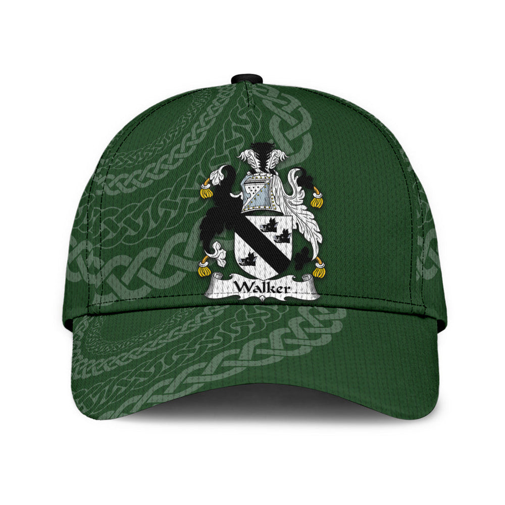 Clan Walker Coat Of Arms - Irish Family Crest St Patrick's Day Classic CapCE53 Classic Cap - Walker Coat Of Arms St Patrick's Day Classic Cap Irish Cap