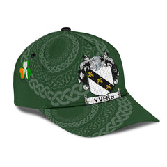 Clan Yvers Coat Of Arms - Irish Family Crest St Patrick's Day Classic CapCX56 Classic Cap - Yvers Coat Of Arms St Patrick's Day Classic Cap Irish Cap