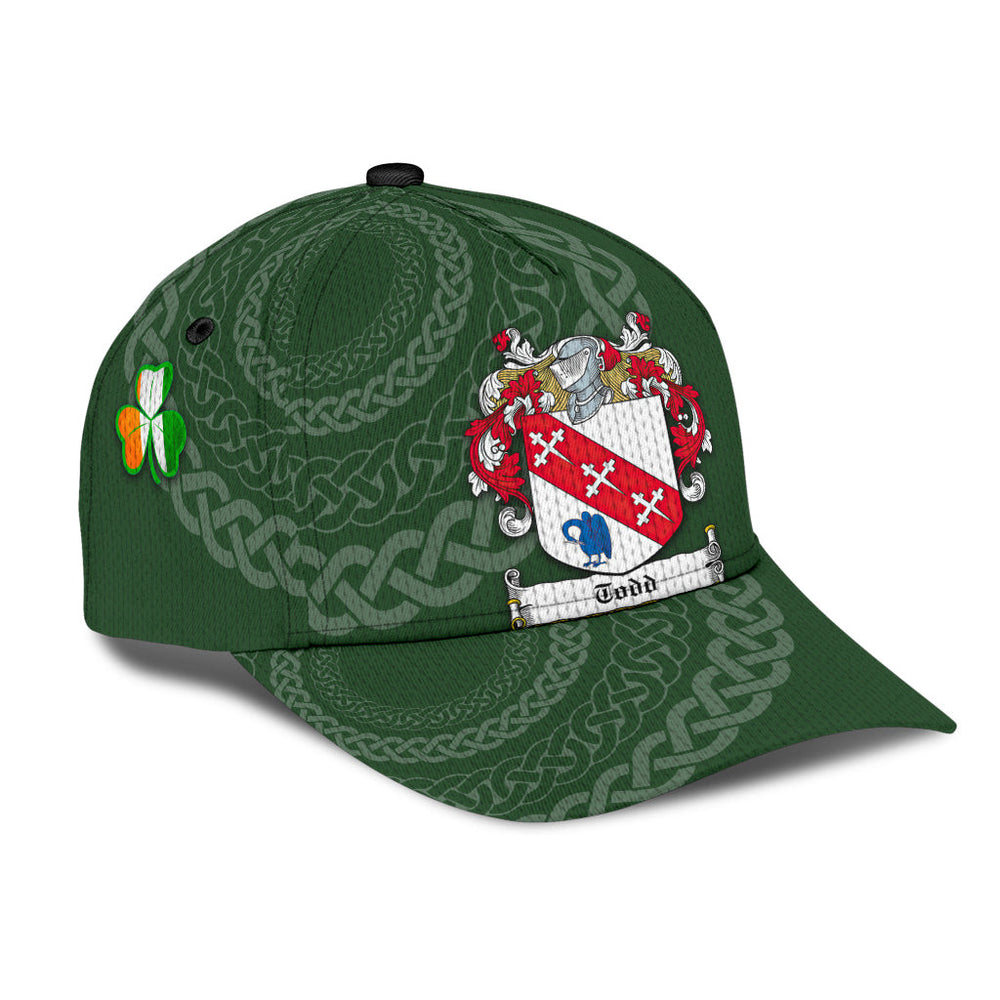 Clan Todd Coat Of Arms - Irish Family Crest St Patrick's Day Classic CapEE34 Classic Cap - Todd Coat Of Arms St Patrick's Day Classic Cap Irish Cap