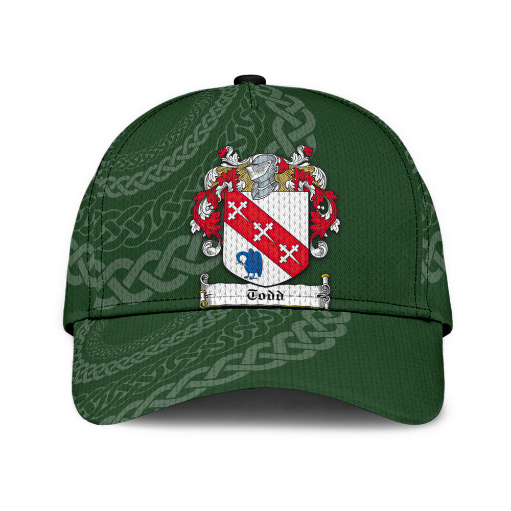Clan Todd Coat Of Arms - Irish Family Crest St Patrick's Day Classic CapEE34 Classic Cap - Todd Coat Of Arms St Patrick's Day Classic Cap Irish Cap