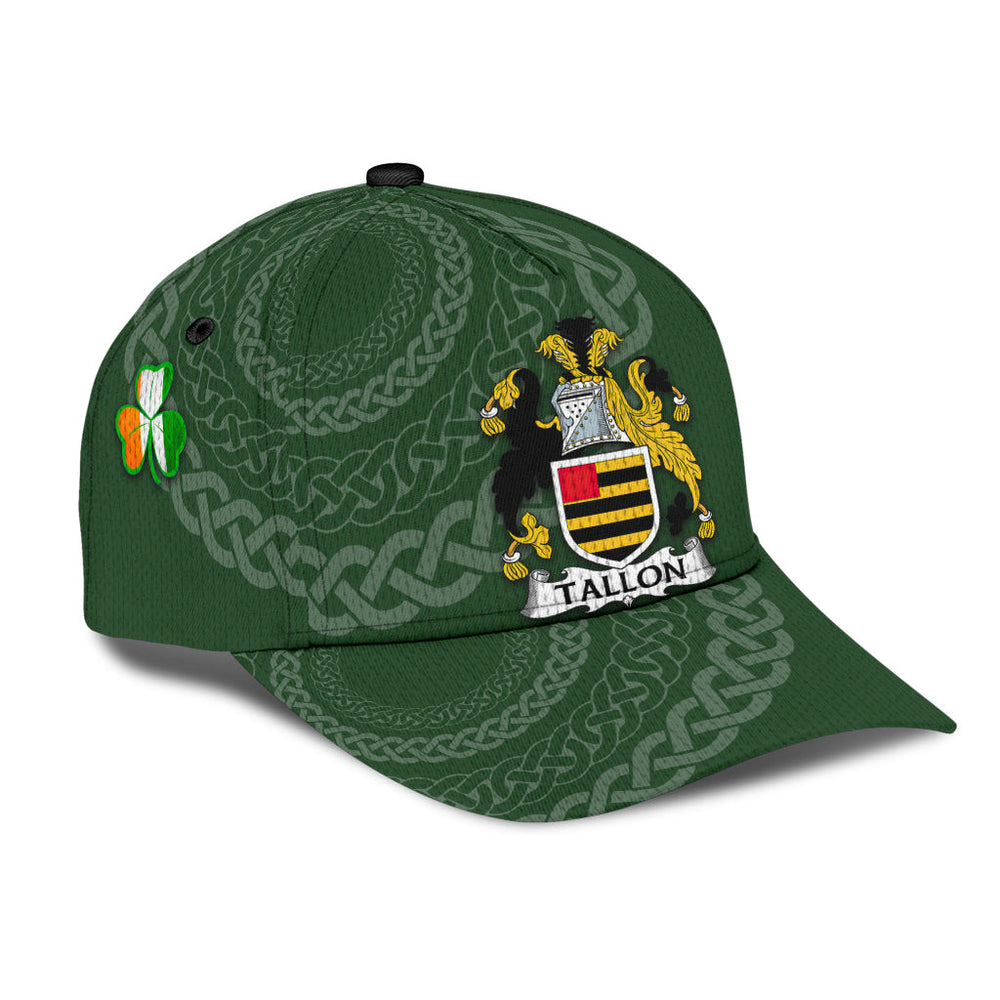 Clan Tallon Coat Of Arms - Irish Family Crest St Patrick's Day Classic CapDO65 Classic Cap - Tallon Coat Of Arms St Patrick's Day Classic Cap Irish Cap
