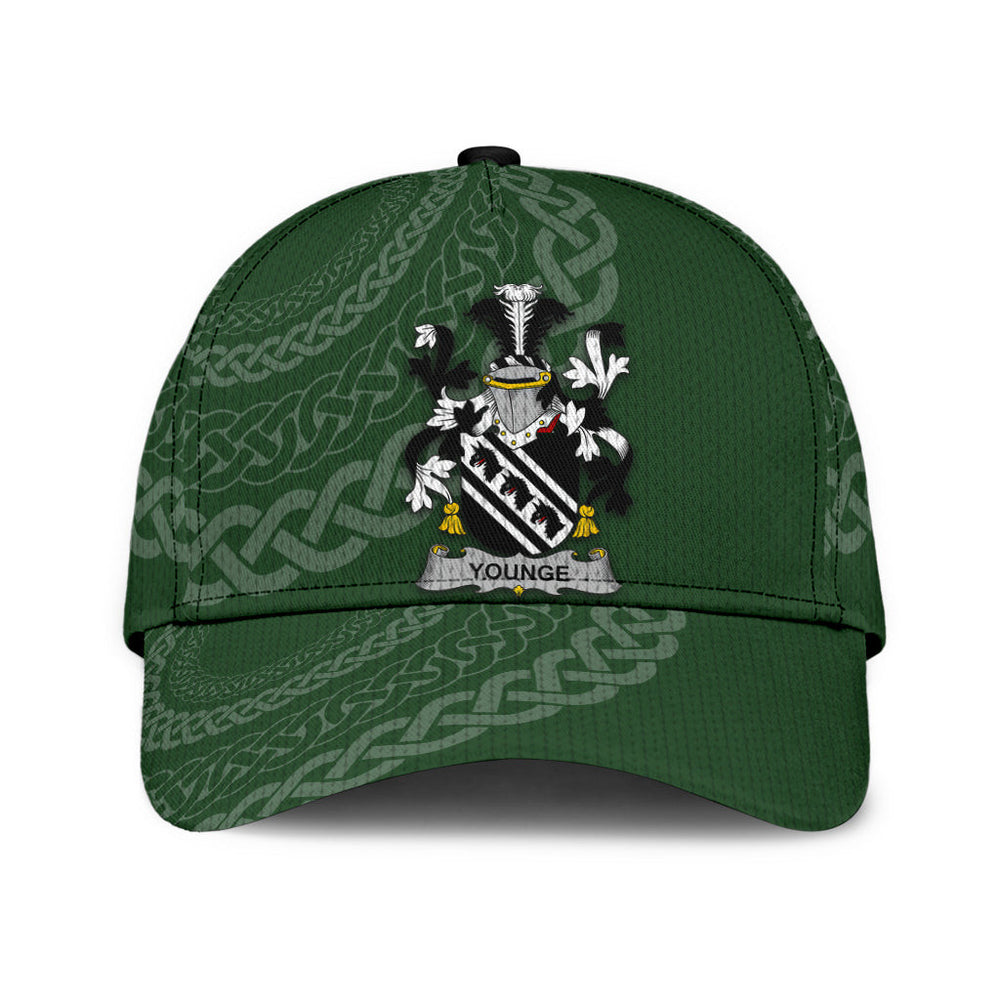 Clan Younge Coat Of Arms - Irish Family Crest St Patrick's Day Classic CapES12 Classic Cap - Younge Coat Of Arms St Patrick's Day Classic Cap Irish Cap