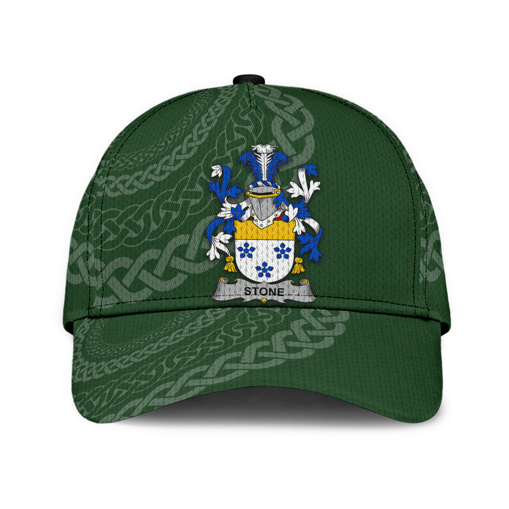 Clan Stone Coat Of Arms - Irish Family Crest St Patrick's Day Classic CapHA65 Classic Cap - Stone Coat Of Arms St Patrick's Day Classic Cap Irish Cap
