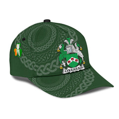 Clan Okearns Coat Of Arms - Irish Family Crest St Patrick's Day Classic CapBL24 Classic Cap - Okearns Coat Of Arms St Patrick's Day Classic Cap Irish Cap