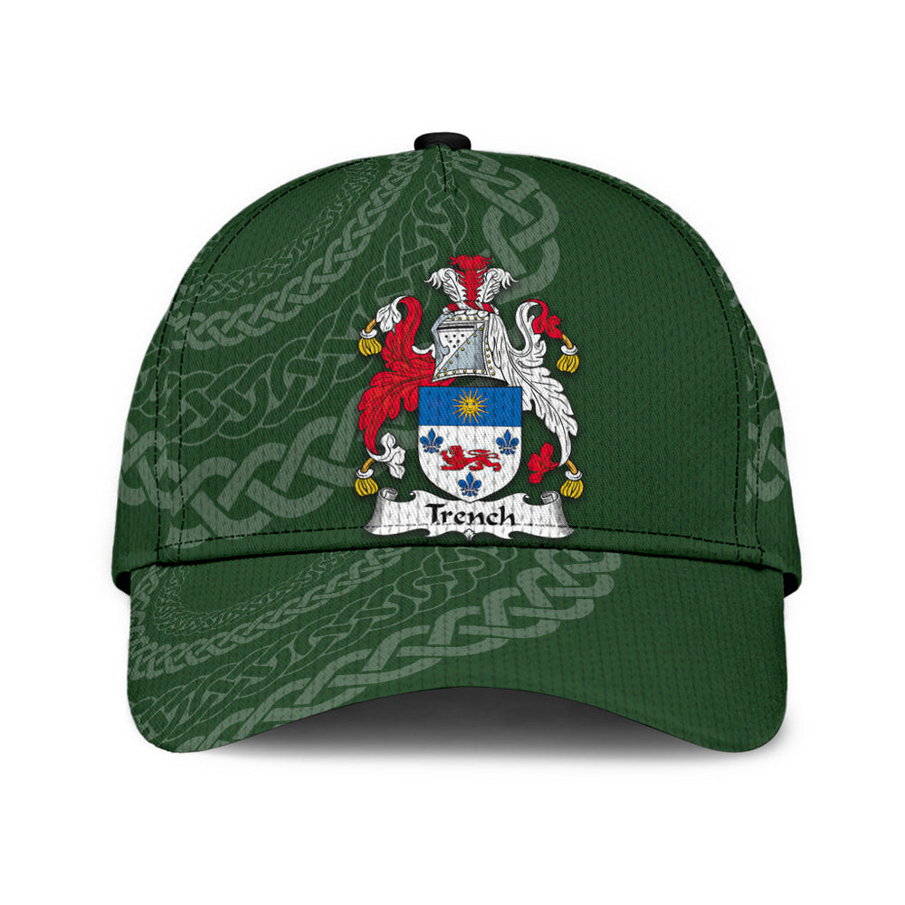 Clan Trench Coat Of Arms - Irish Family Crest St Patrick's Day Classic CapKT17 Classic Cap - Trench Coat Of Arms St Patrick's Day Classic Cap Irish Cap