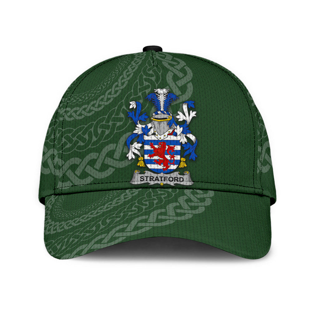 Clan Stratford Coat Of Arms - Irish Family Crest St Patrick's Day Classic CapPL56 Classic Cap - Stratford Coat Of Arms St Patrick's Day Classic Cap Irish Cap