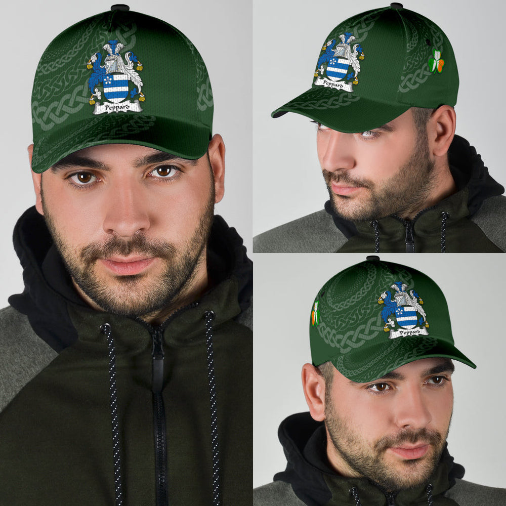 Clan Peppard Coat Of Arms - Irish Family Crest St Patrick's Day Classic CapPY86 Classic Cap - Peppard Coat Of Arms St Patrick's Day Classic Cap Irish Cap