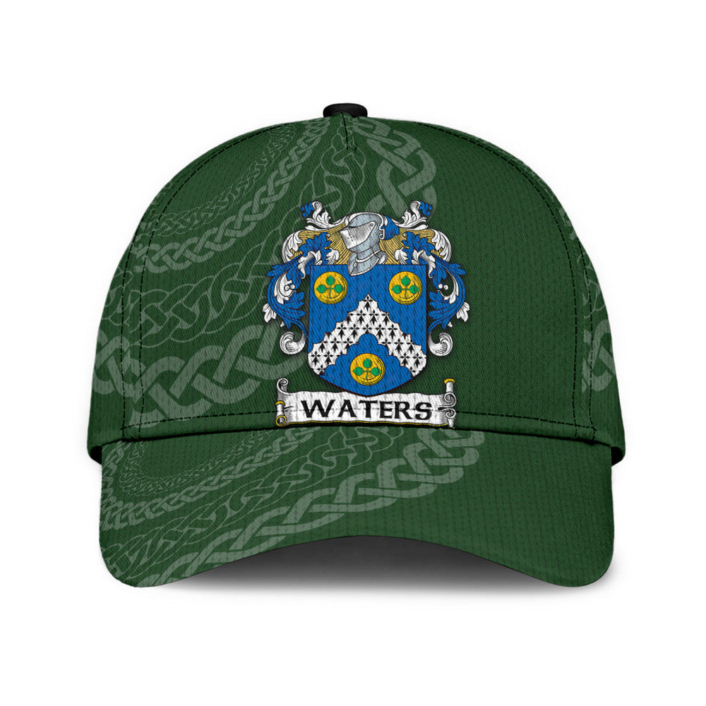 Clan Waters Coat Of Arms - Irish Family Crest St Patrick's Day Classic CapLZ24 Classic Cap - Waters Coat Of Arms St Patrick's Day Classic Cap Irish Cap