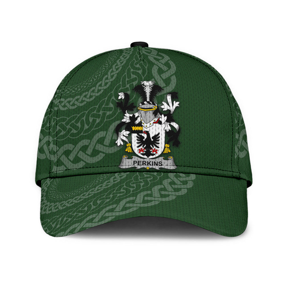 Clan Perkins Coat Of Arms - Irish Family Crest St Patrick's Day Classic CapWO15 Classic Cap - Perkins Coat Of Arms St Patrick's Day Classic Cap Irish Cap